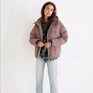 Madewell holland puffer in faded fig